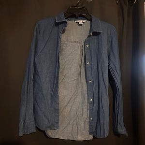 Old navy medium denim button up